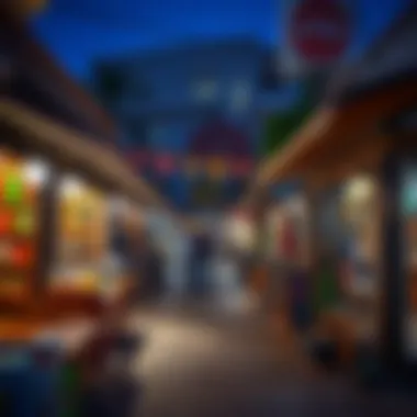 Local Market Experience in Al Nakhda Vibrant local market scene in Al Nakhda with various shops and cafes