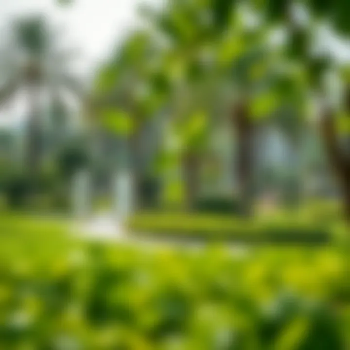 Vibrant community park in Aster Nahda with lush greenery