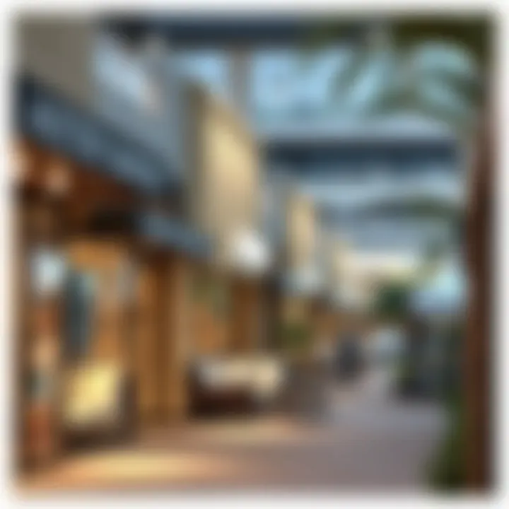 Local amenities such as shops and cafes in Aster Nahda