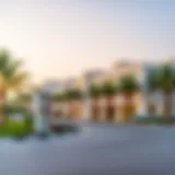 A scenic view of Aster Nahda in Sharjah showcasing modern architecture