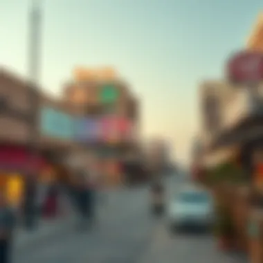 Commercial Hotspot of Barak Avenue Vibrant commercial district featuring shops and cafes