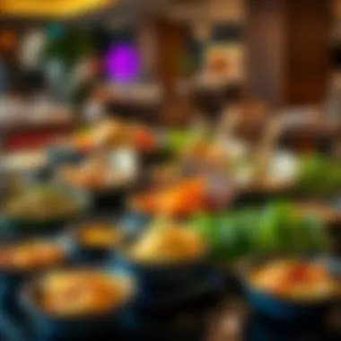 Culinary Diversity at Bay Square An array of diverse dishes from various cuisines available in Bay Square