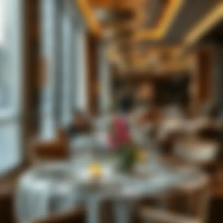 Exquisite table setting at an upscale restaurant in Bay Square