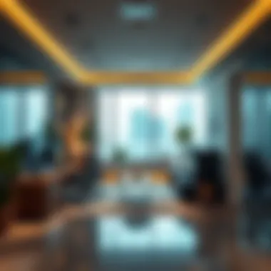 A well-designed interior workspace within Binghatti Office