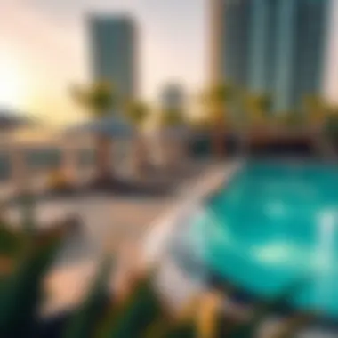Luxurious Amenities at Bloom Towers Luxurious amenities offered by Bloom Towers including pools and recreational areas.