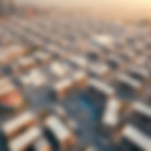 Aerial view of Dubai South development site showcasing modern architecture.