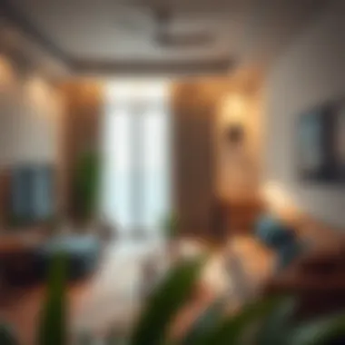 Cozy Studio Living Area Cozy studio living space with smart furnishings