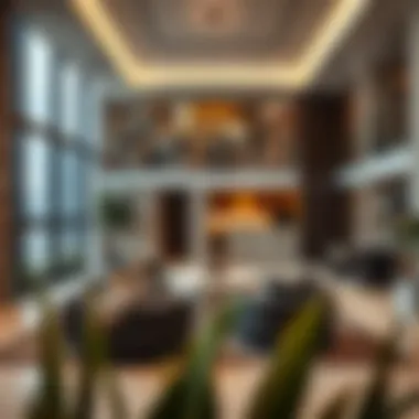 Amenities in Dubai Studio Complex Luxurious amenities in a Dubai studio apartment complex