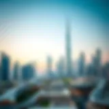 Stunning skyline view of Dubai with iconic buildings