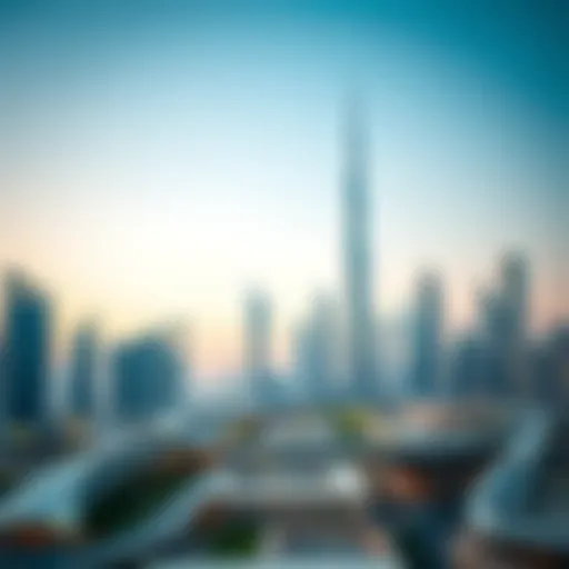 Stunning skyline view of Dubai with iconic buildings