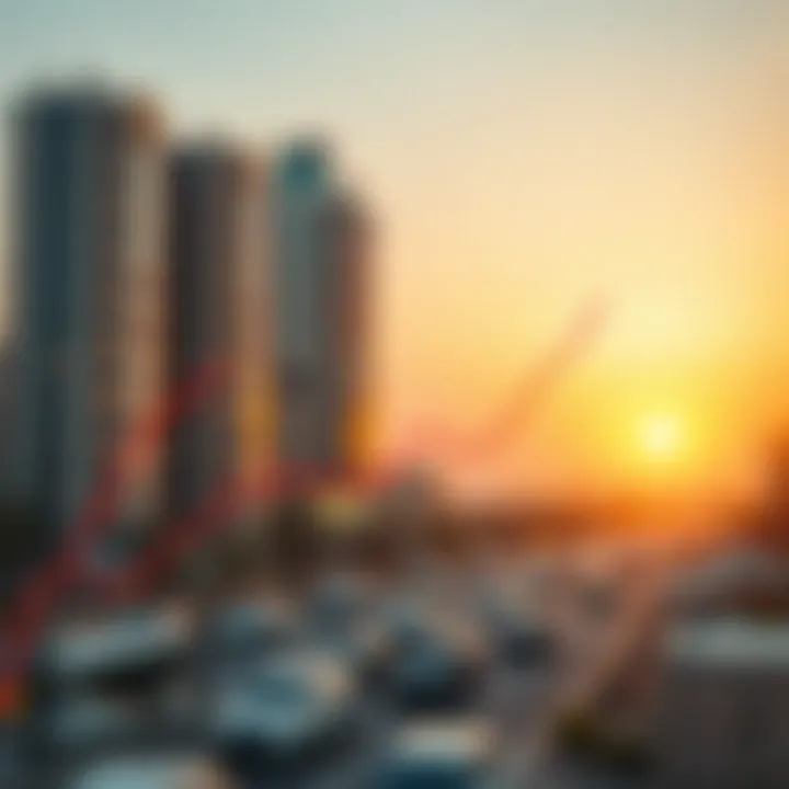 Graph showcasing property price trends in Dubai