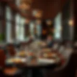 A vibrant dining area showcasing local cuisine