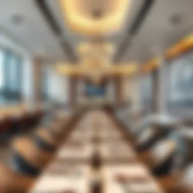 Elegant restaurant interior reflecting international styles