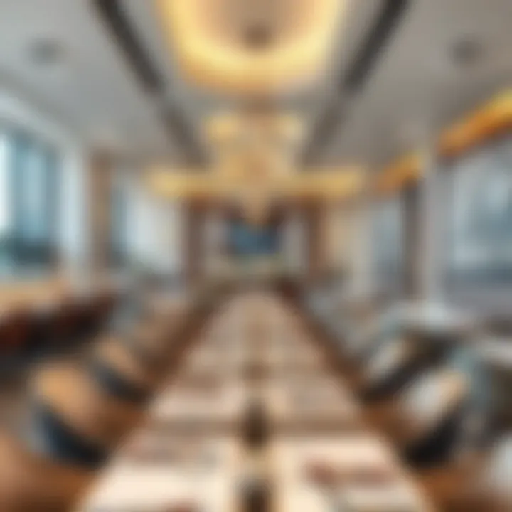 Elegant restaurant interior reflecting international styles