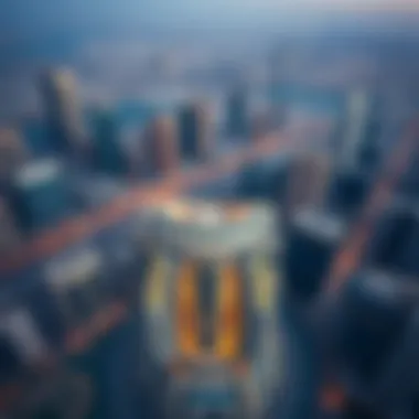 قصر الهند Amidst Dubai's Skyline Aerial view of قصر الهند surrounded by Dubai's modern skyline