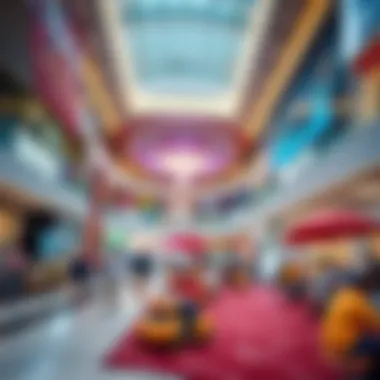 Entertainment zone in Deira City Mall with various activities