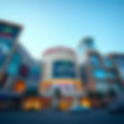 Exterior view of Deira City Mall showcasing its unique architectural design