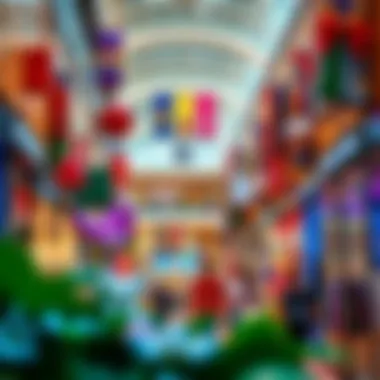 Diverse Retail Landscape at Deira City Mall Vibrant retail section inside Deira City Mall filled with diverse shops