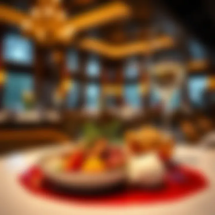 Delicious gourmet dish served at one of the restaurants