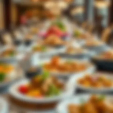 Diverse selection of dishes representing international cuisine