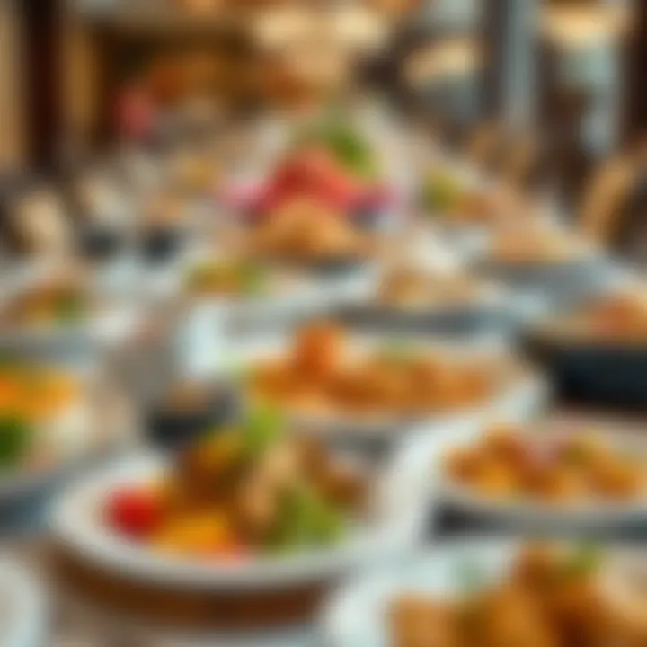 Diverse selection of dishes representing international cuisine