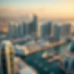 Aerial view of Dubai Creek Harbour showcasing the modern skyline