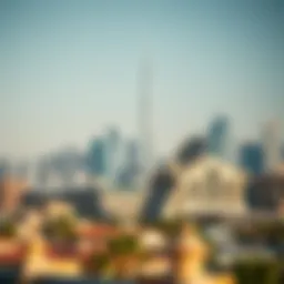 Scenic view of Dubai's skyline showcasing a mix of modern and traditional architecture.
