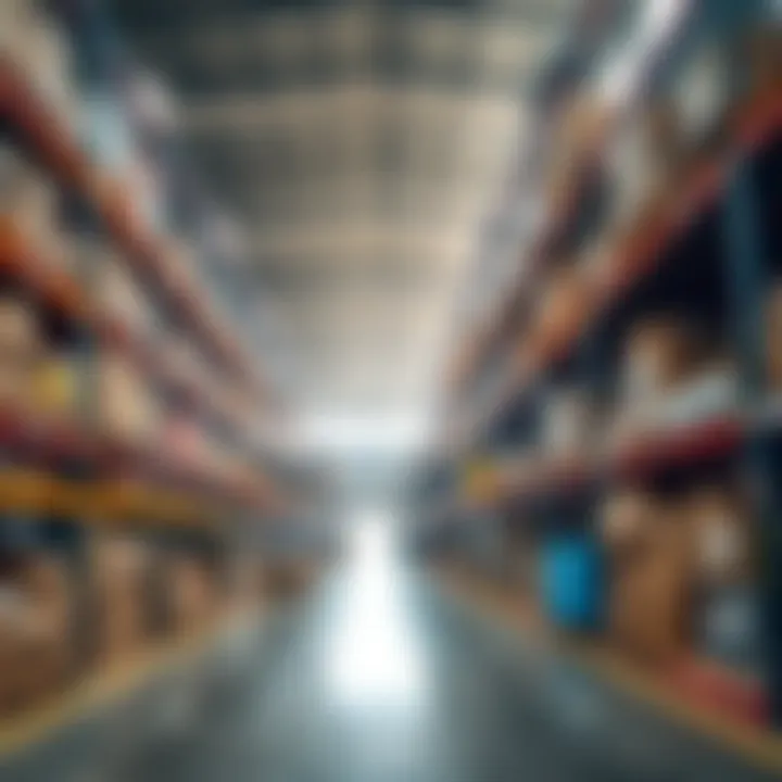 Warehouse interior showcasing ample storage space