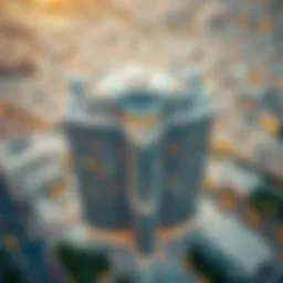 Aerial view of Al Noor Building showcasing its unique architectural design