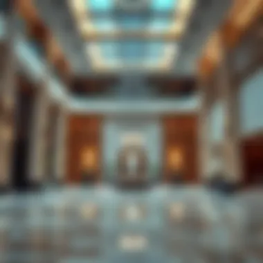 Luxurious Lobby of Al Noor Building Spacious lobby area of Al Noor Building highlighting luxury finishes