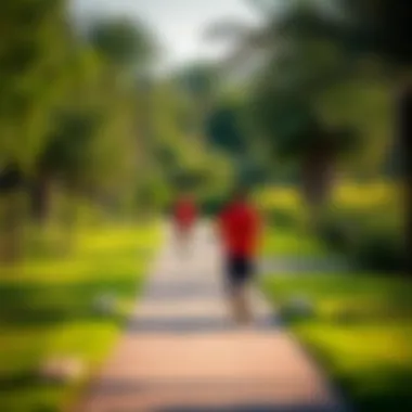 Joggers enjoying the scenic trails of Al Quoz Park