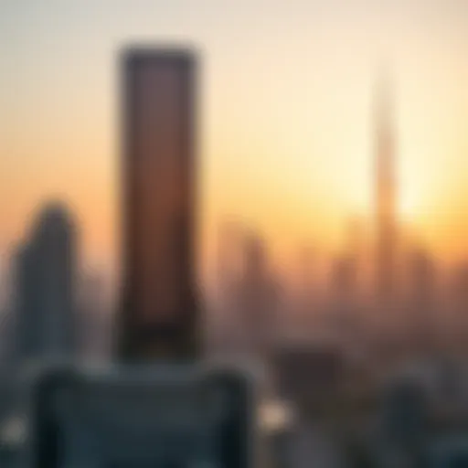 Stunning view of the Al Salam Building against the Dubai skyline