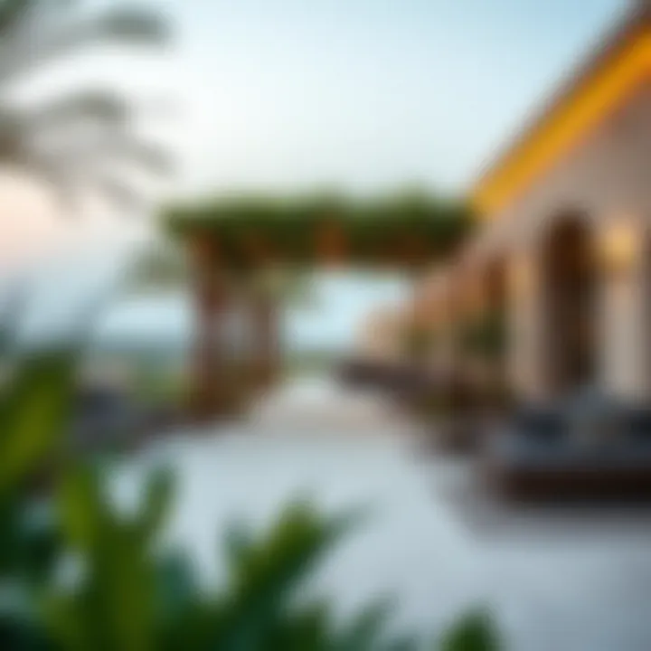 Beautiful outdoor amenities at Al Waleed Holiday Homes