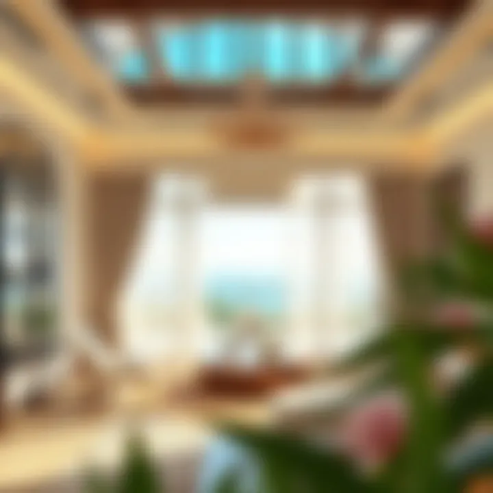 Luxurious interior design of a holiday home