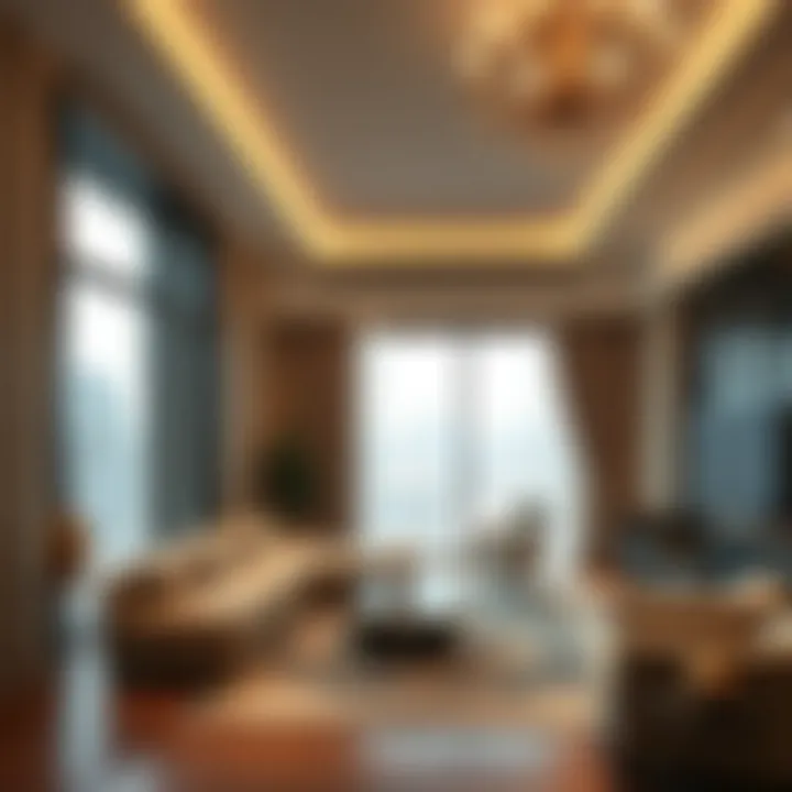 Interior shot showcasing the luxurious amenities and design elements of Arch Tower