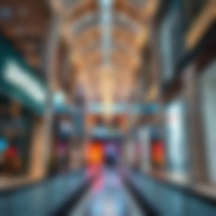 Architectural details of Avenue Mall reflecting its unique design elements