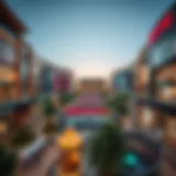 A panoramic view of Avenue Mall showcasing its modern architecture