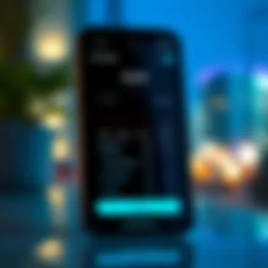 Smartphone Digital Banking Digital banking interface on a smartphone