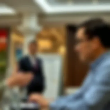 Financial Advisor Consultation Financial advisor discussing options with a client