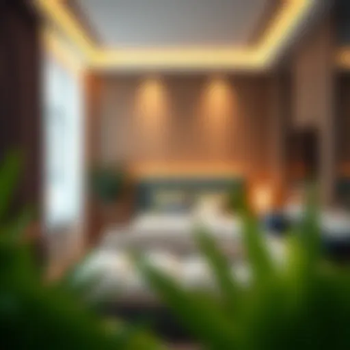 Cozy bed space setup showcasing modern interiors