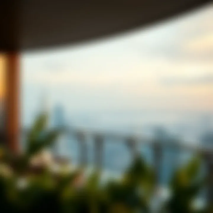 Breathtaking skyline view from Binghatti Residence DSO balcony