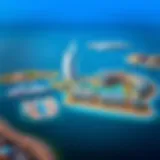 Aerial view of Bluewaters Island showcasing its luxurious residential and commercial spaces