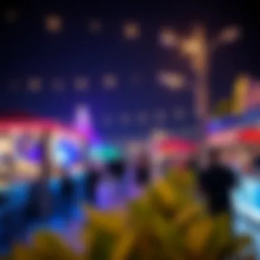 Nightlife at Bluewaters Island Vibrant nightlife scene at Bluewaters Island featuring entertainment options