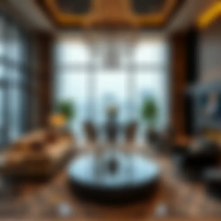 Luxurious living space interior at Bugatti Residences