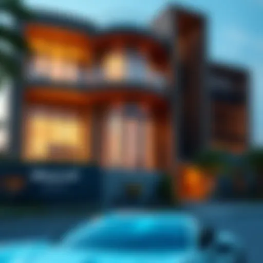 Stunning exterior view of برج المروة ٣ showcasing its unique architectural design