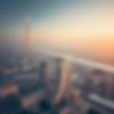 Aerial view of the location of برج المروة ٣ illustrating its prime position in Dubai
