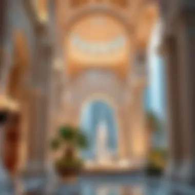 Close-up of the architectural details in Burj Park
