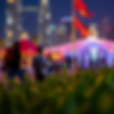 Vibrant Events at Burj Park Visitors enjoying an event at Burj Park