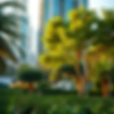 Urban Oasis of Nature at Burj Park Serene landscape of Burj Park with greenery
