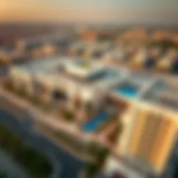 Aerial view of مركز سالم النهده showcasing modern architecture